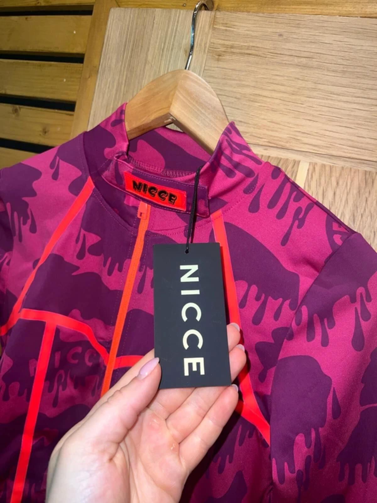 Nicce Arena Fuchsia Purple Patterned Jacket S NEW