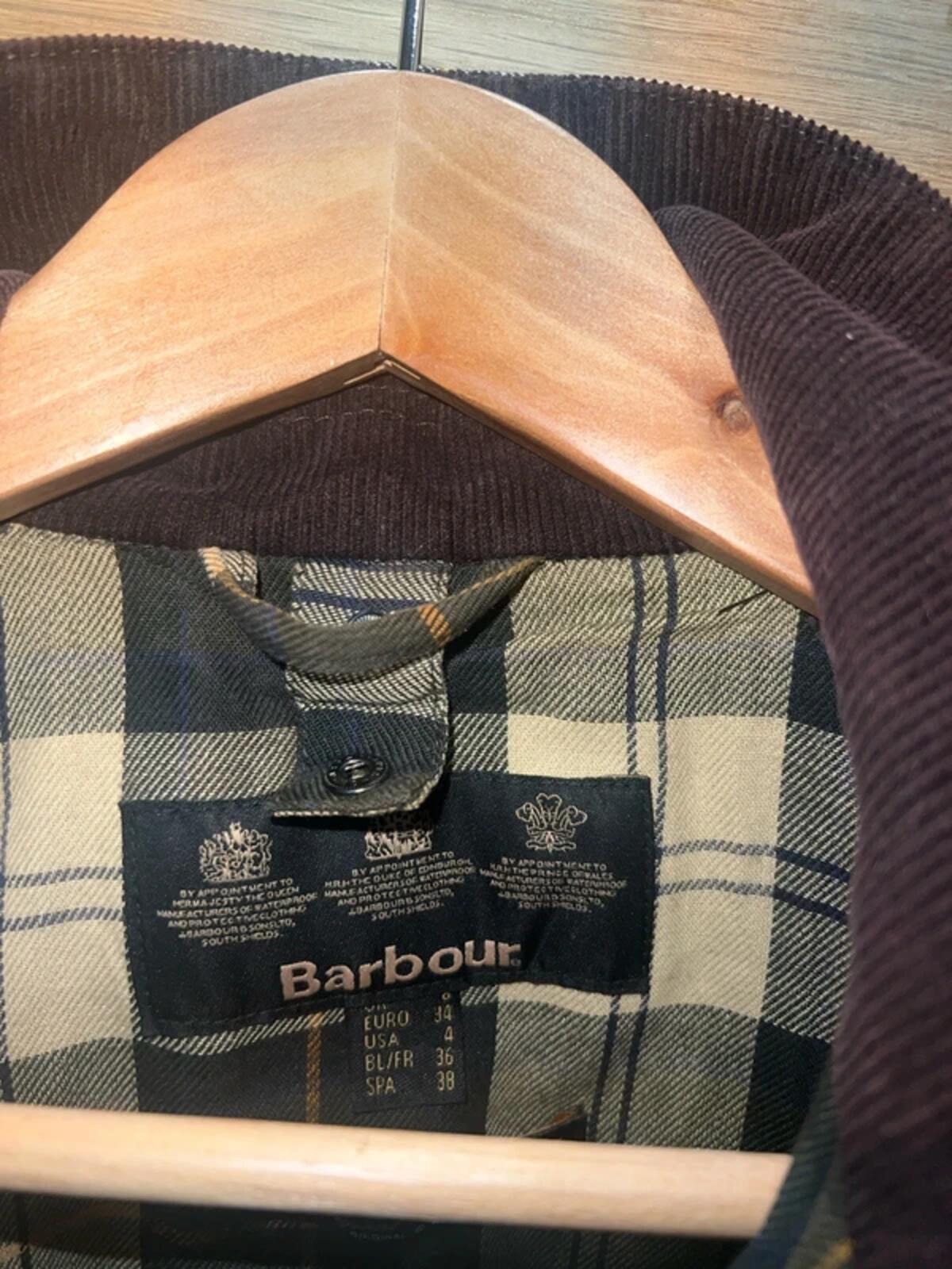 Barbour Beadnell Olive Green Wax Jacket 8