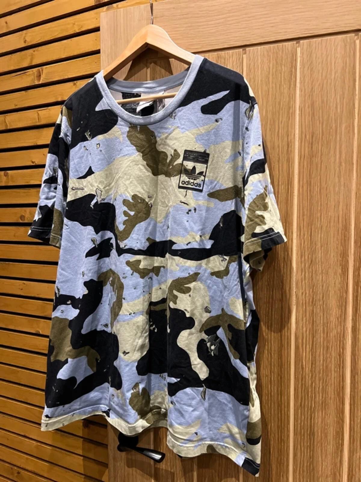 Adidas Originals Camo Allover Blue T-Shirt XXL