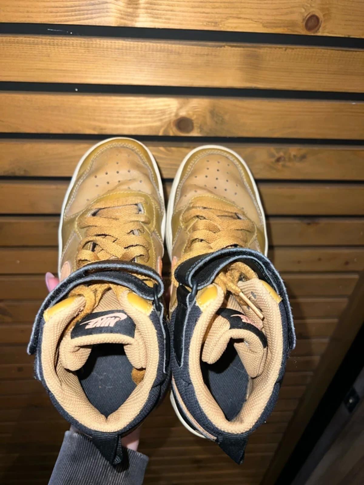 Nike Court Borough Mid 2 Mustard Trainers UK5