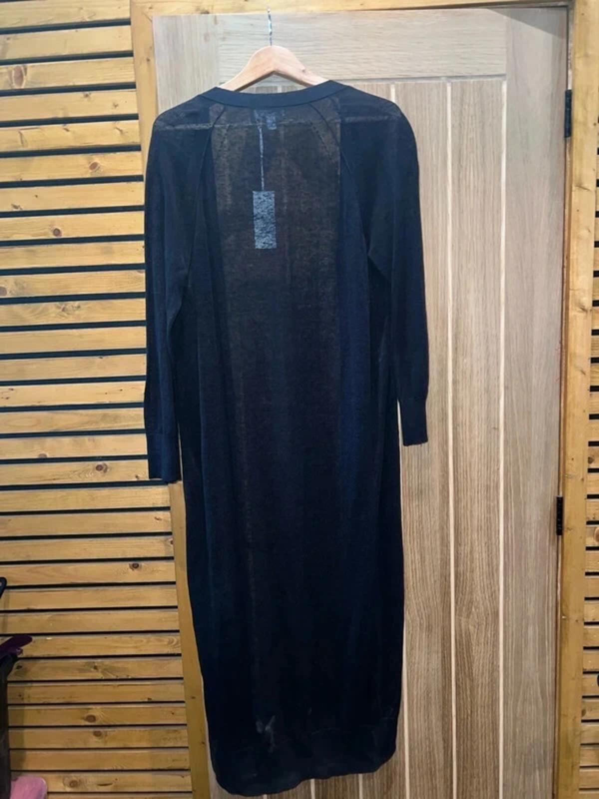 The White Company Longline Black Cardigan M NEW