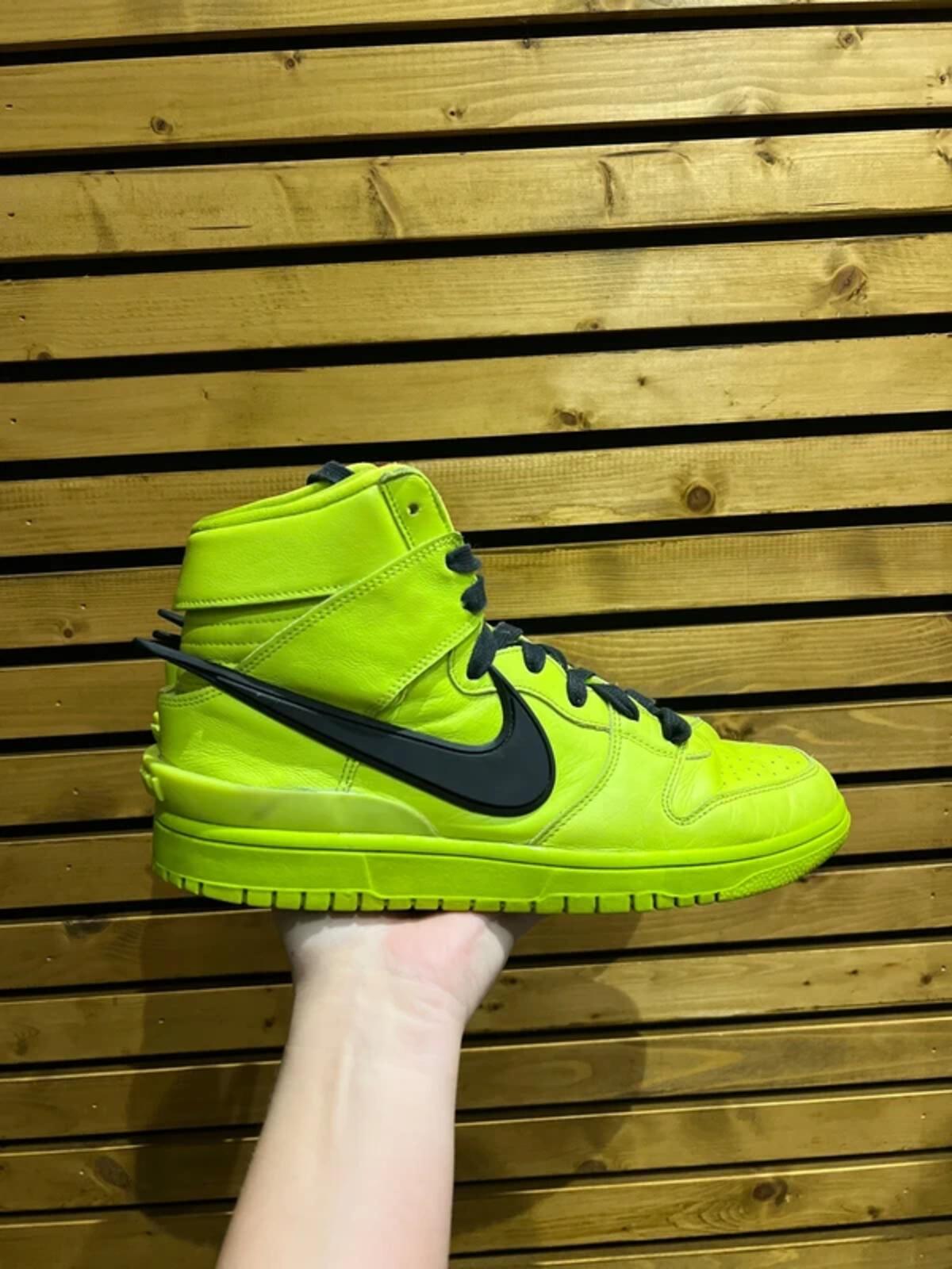 Nike Dunk High x Ambush Flash Lime Basketball Trainers UK7.5
