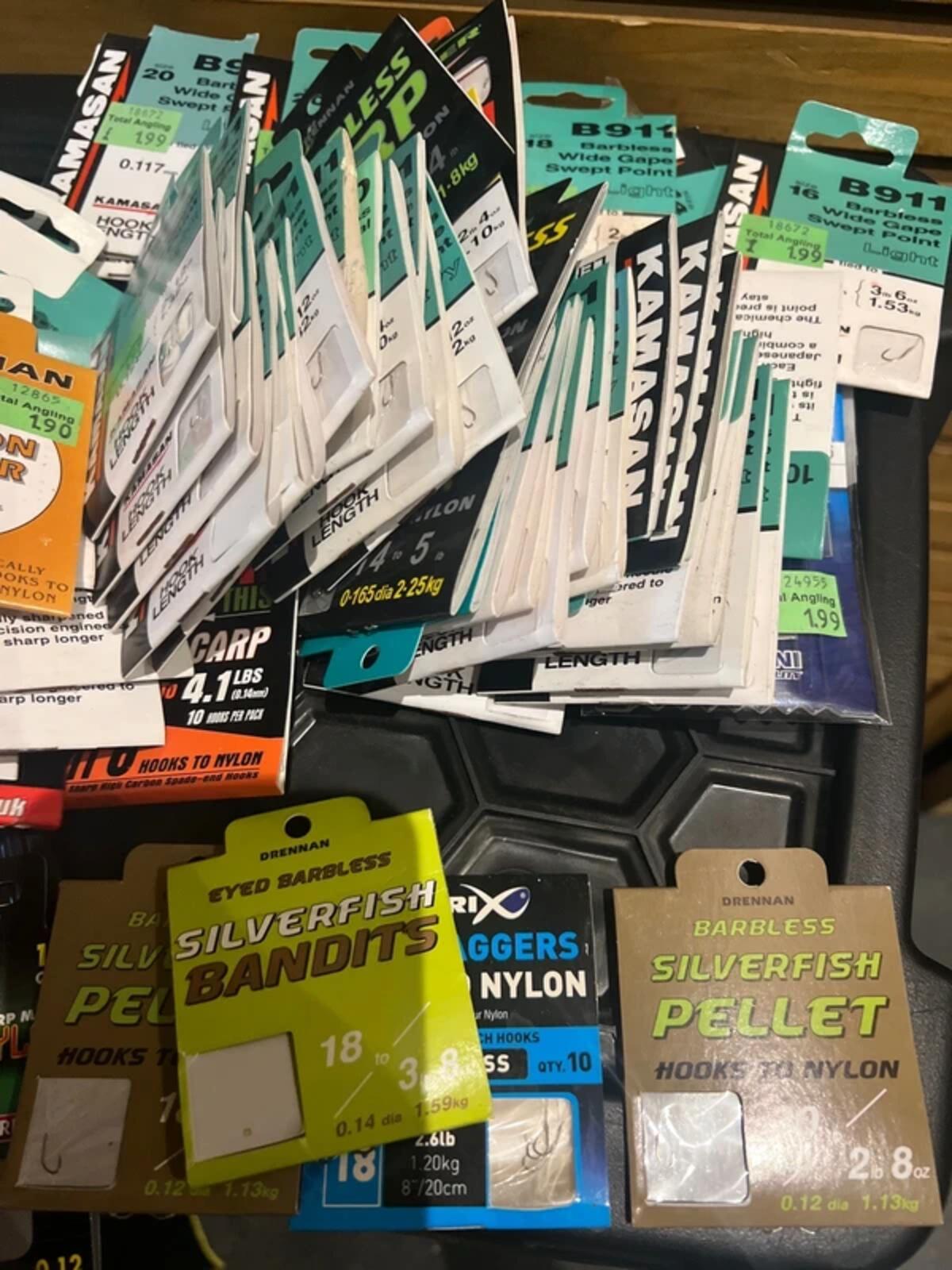 Job Lot 73 Fishing Hooks Pre Tied Bundle