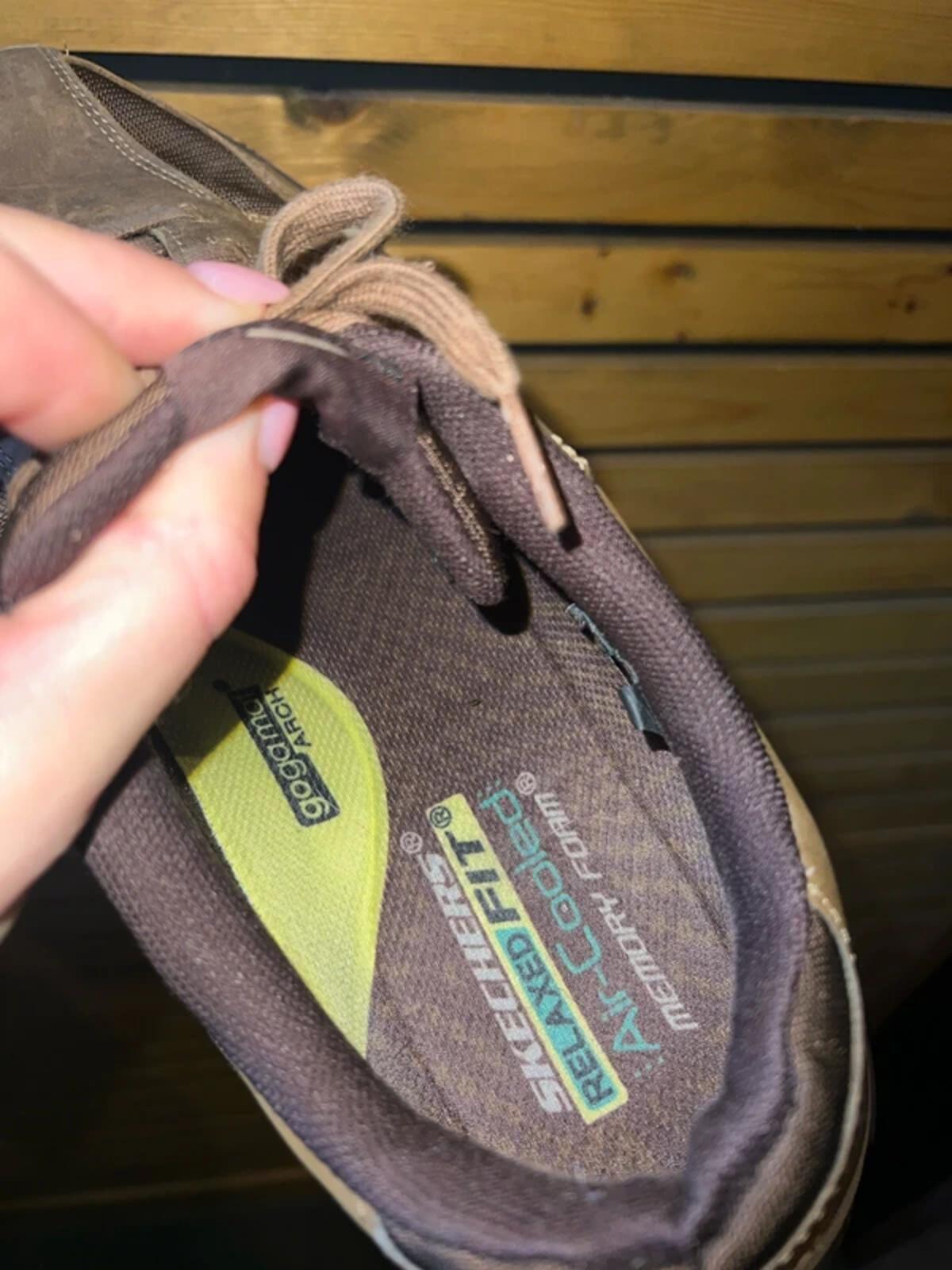 Skechers Respected Edgemere Goodyear Brown Trainers UK13