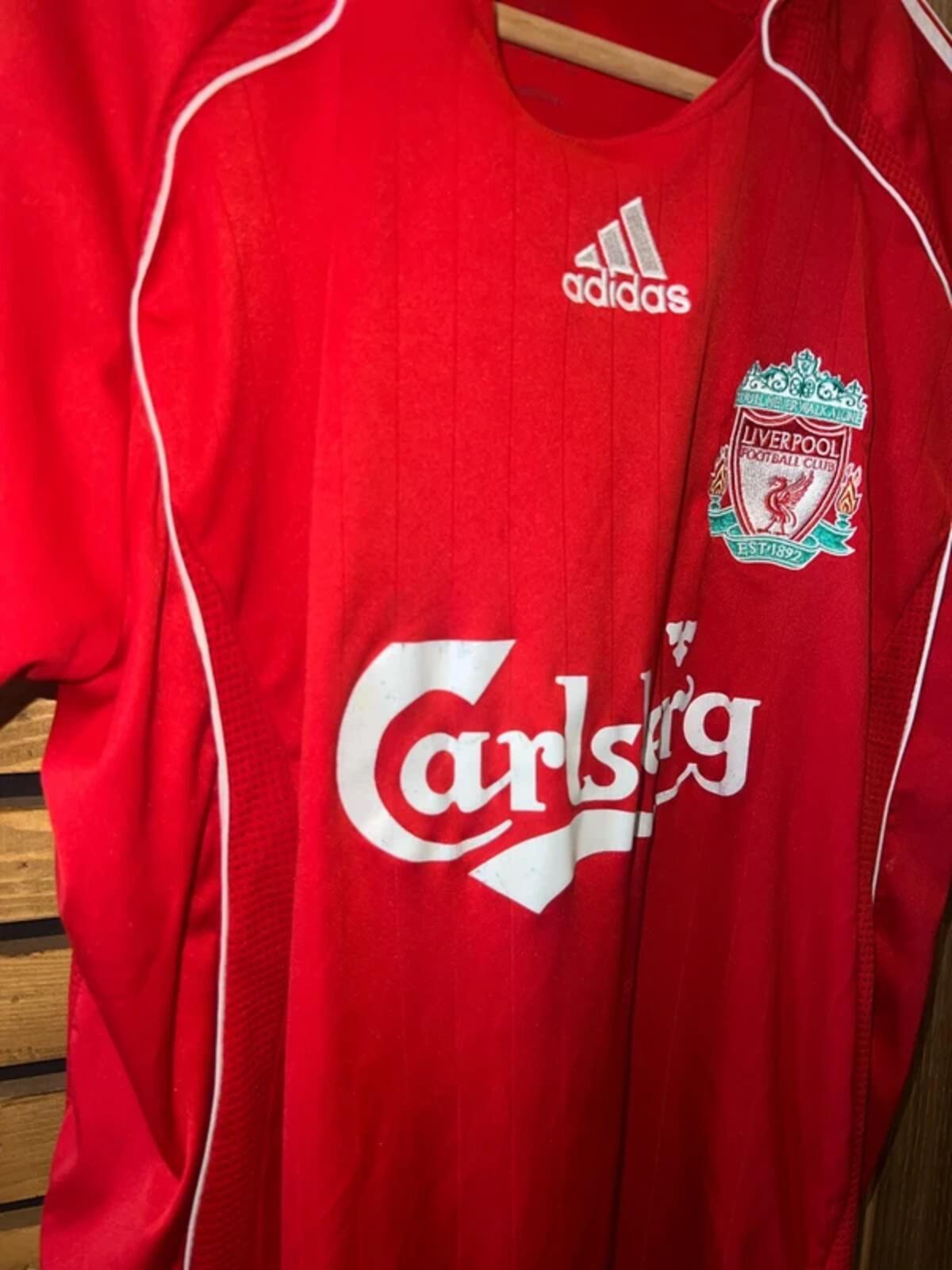 Vintage 2006-2008 Liverpool Football Club Adidas Home Jersey Shirt
