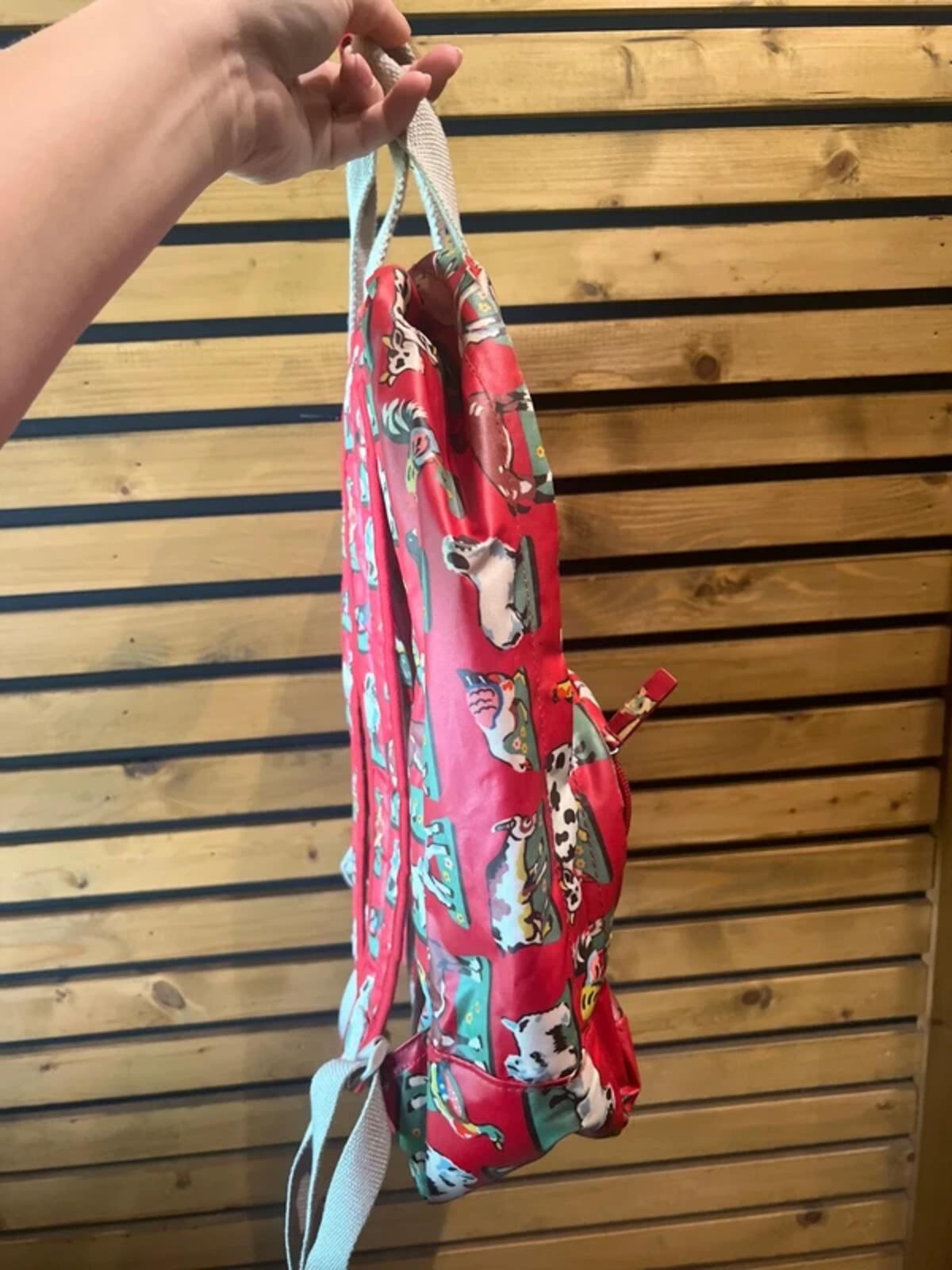 Cath Kidston Farm Animal Print Red Laptop Rucksack