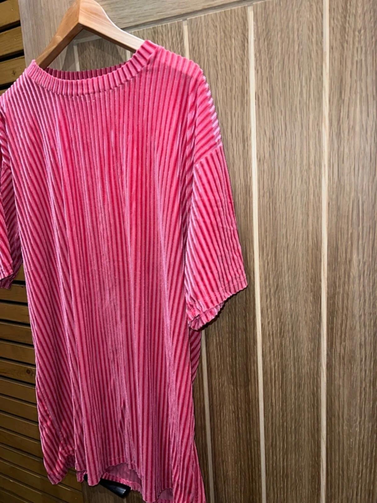 Monki Pink Ribbed Oversized T-Shirt / Mini Dress M