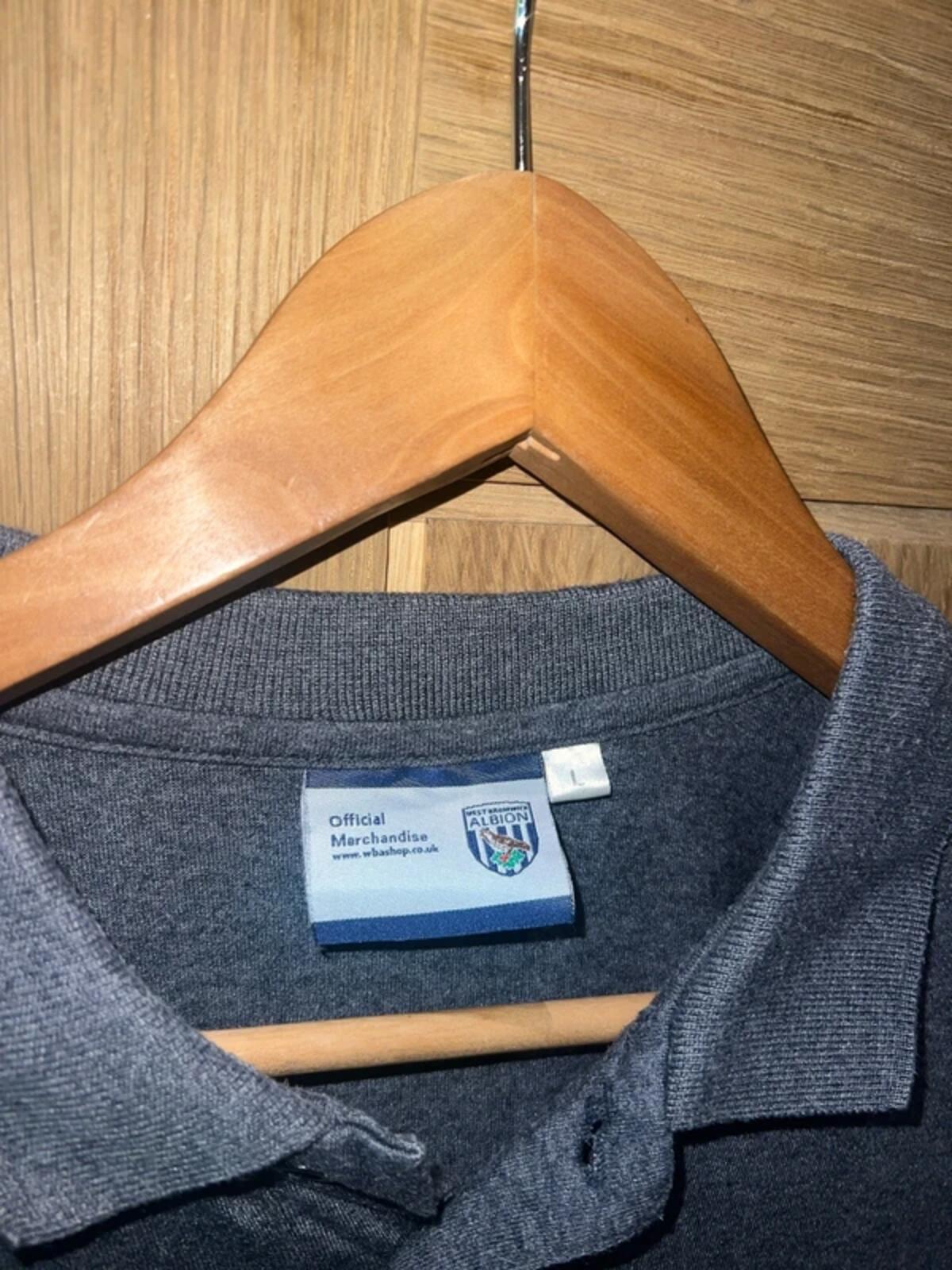West Bromwich Albion Football Club Long Sleeved Polo Shirt L